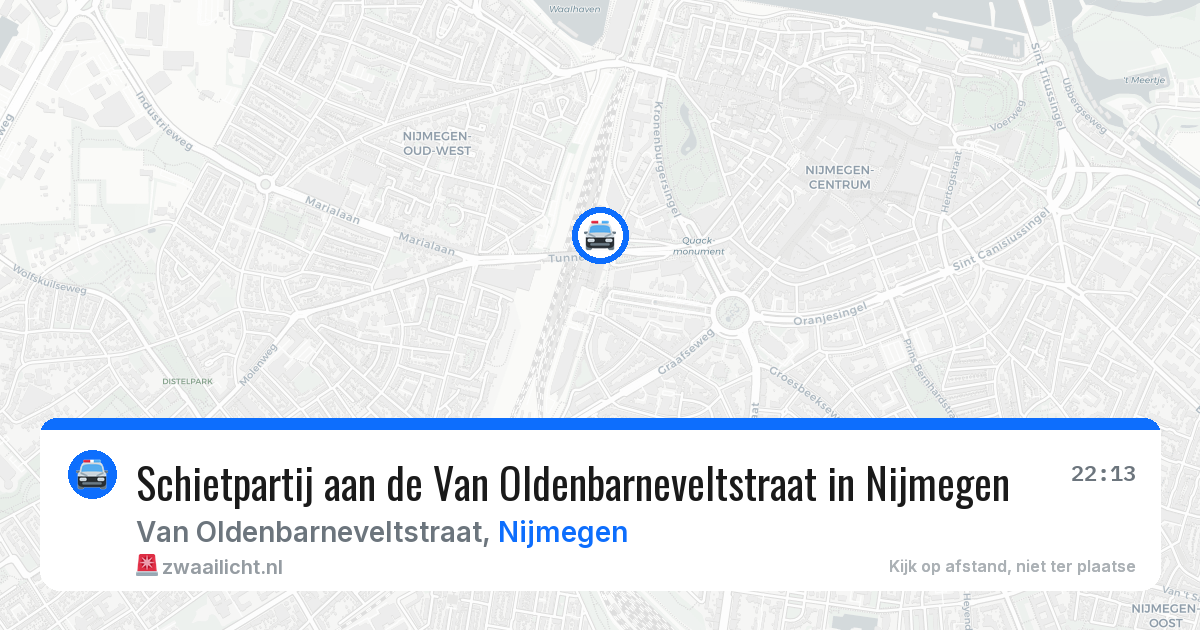 Schietpartij aan de Van Oldenbarneveltstraat in Nijmegen — 21 jul 2026