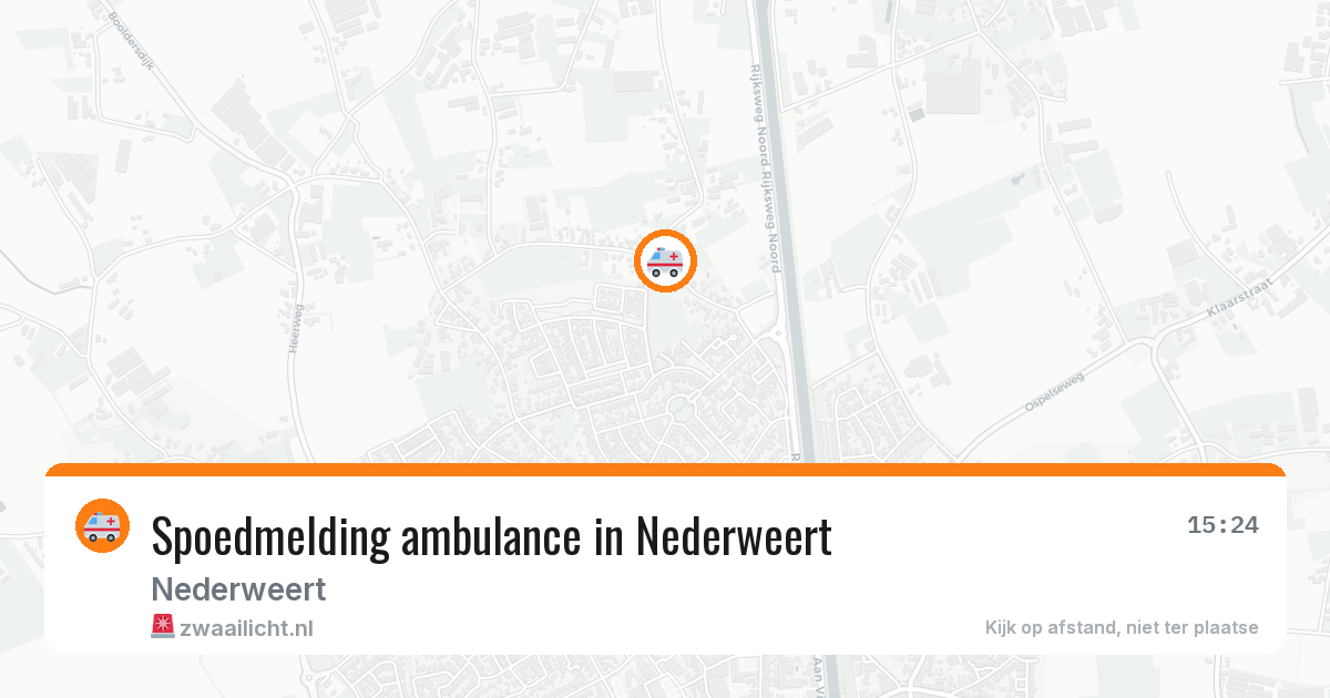 Spoedmelding ambulance in Nederweert — 1 jul 2026