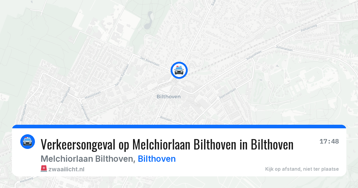 Verkeersongeval op Melchiorlaan Bilthoven in Bilthoven — 17 jun 2026