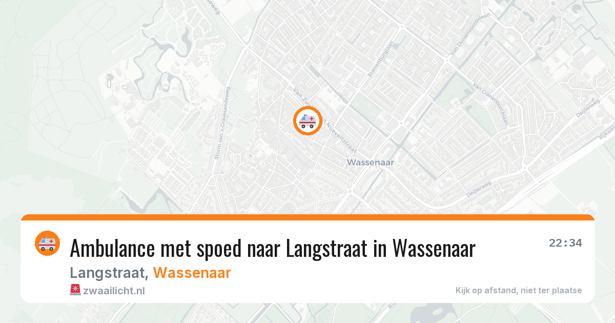 Ambulance met spoed naar Langstraat in Wassenaar — 28 mrt 2026