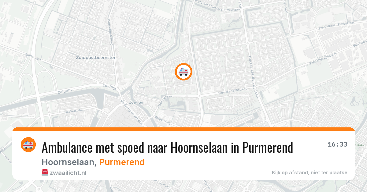Ambulance met spoed naar Hoornselaan in Purmerend — 27 jun 2026