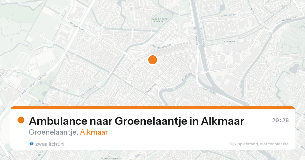 Ambulance naar Groenelaantje in Alkmaar — 18 aug 2026