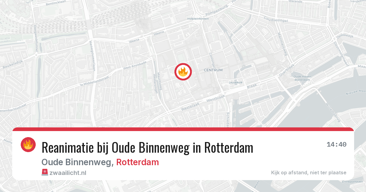 Reanimatie bij Oude Binnenweg in Rotterdam — 27 apr 2026