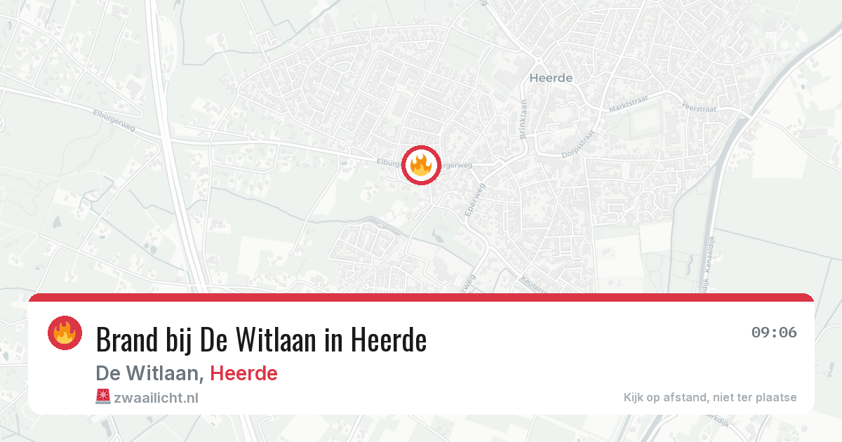 Brand bij De Witlaan in Heerde — 21 jun 2026