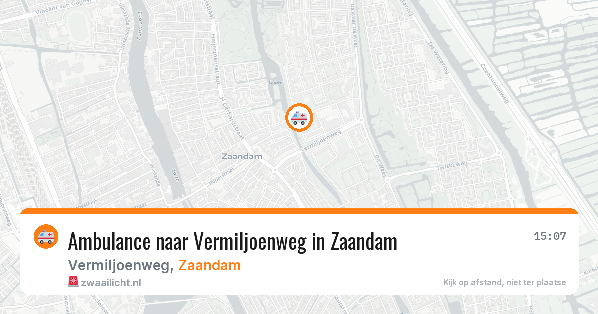 Ambulance naar Vermiljoenweg in Zaandam — 23 jul 2026