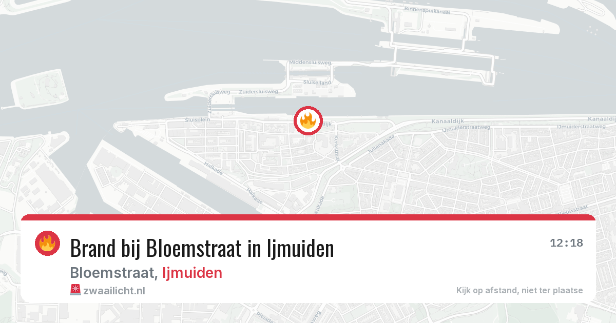 Brand bij Bloemstraat in Ijmuiden — 27 jul 2026