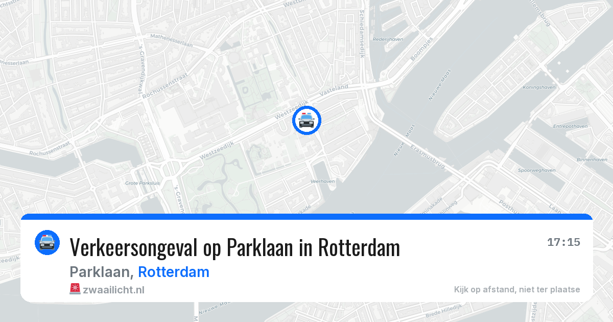 Verkeersongeval op Parklaan in Rotterdam — 1 apr 2026