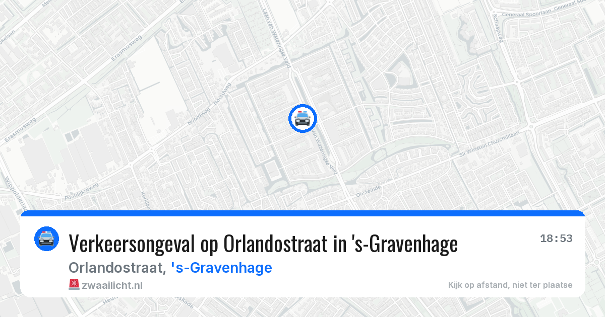Verkeersongeval op Orlandostraat in 's-Gravenhage — 10 mei 2026