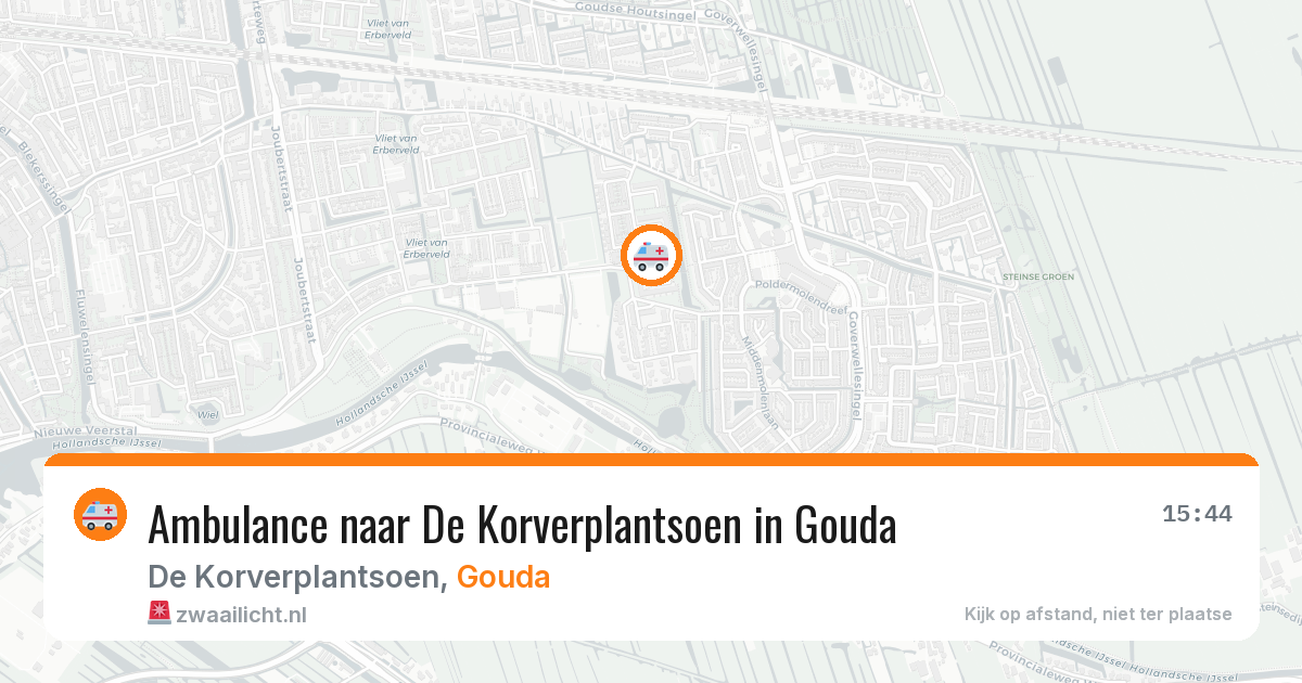 Ambulance naar De Korverplantsoen in Gouda — 28 mrt 2026