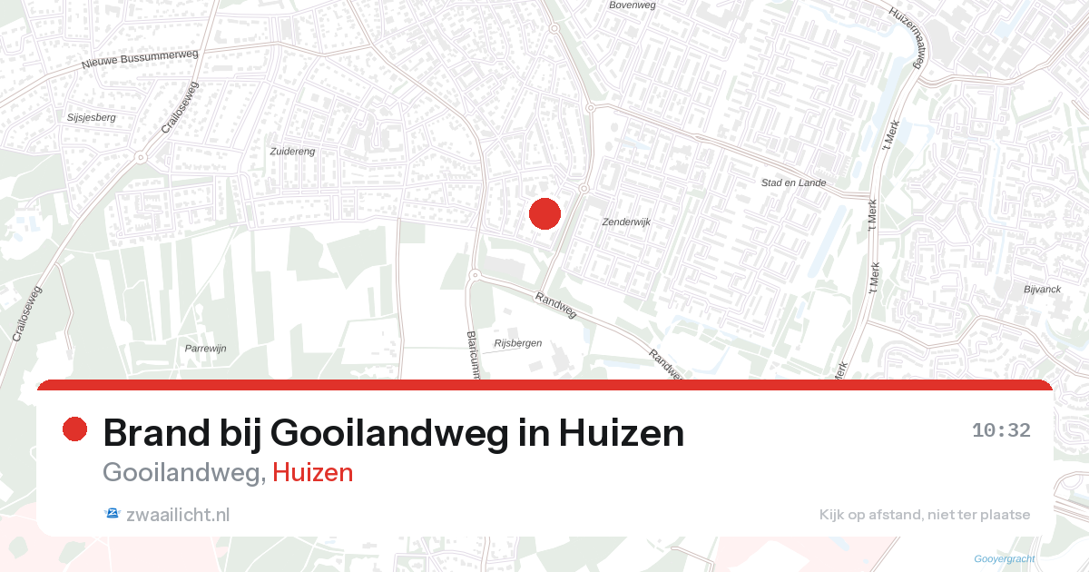 Brand bij Gooilandweg in Huizen — 10 apr 2026