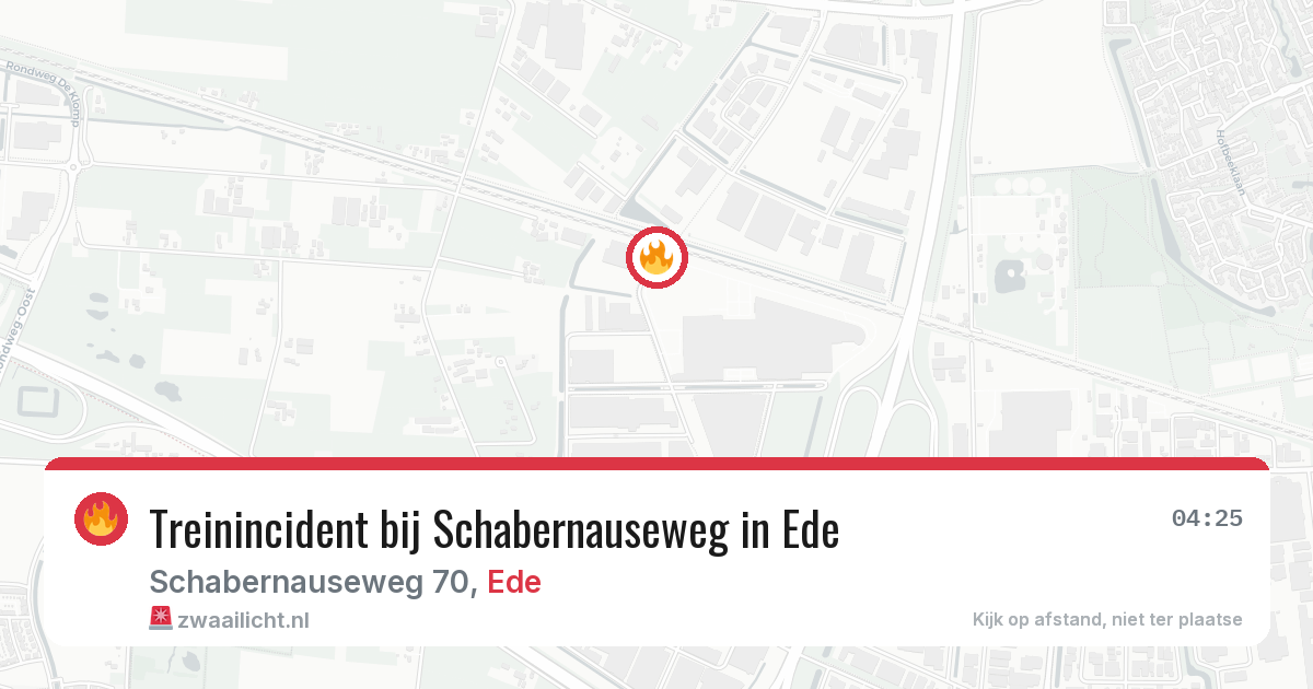 Treinincident bij Schabernauseweg in Ede — 26 jun 2026