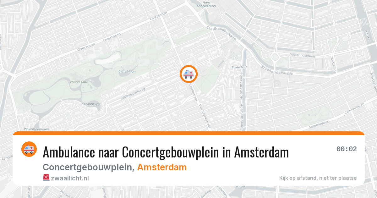 Ambulance naar Concertgebouwplein in Amsterdam — 5 jul 2026