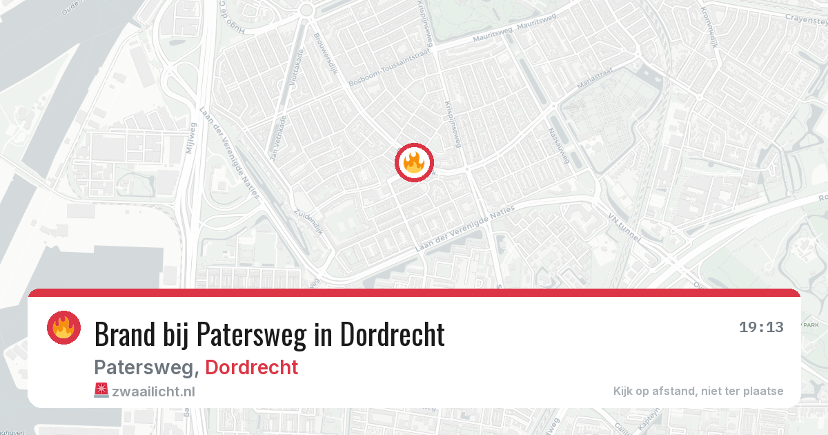 Brand bij Patersweg in Dordrecht — 17 mrt 2026