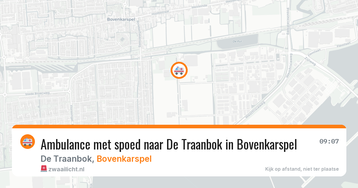 Ambulance met spoed naar De Traanbok in Bovenkarspel — 30 jan 2026