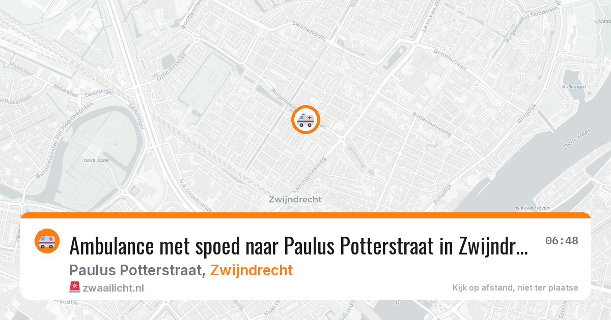 Ambulance met spoed naar Paulus Potterstraat in Zwijndrecht — 2 jun 2026