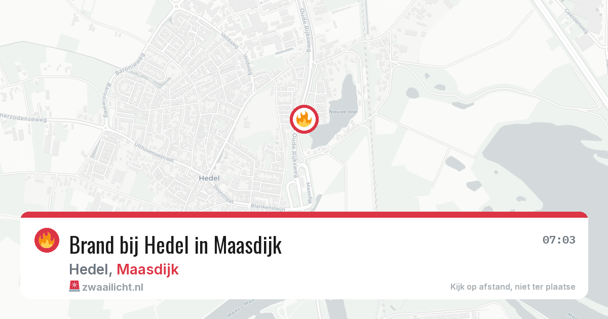 Brand bij Hedel in Maasdijk — 28 jun 2026