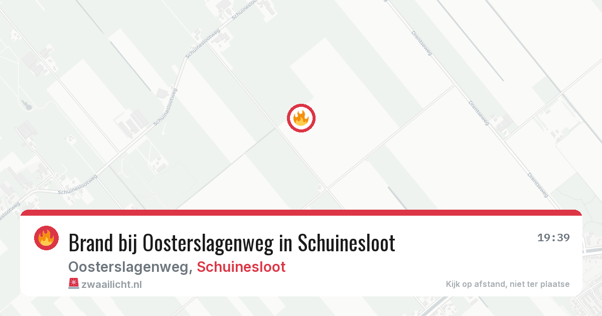 Brand bij Oosterslagenweg in Schuinesloot — 29 mei 2026