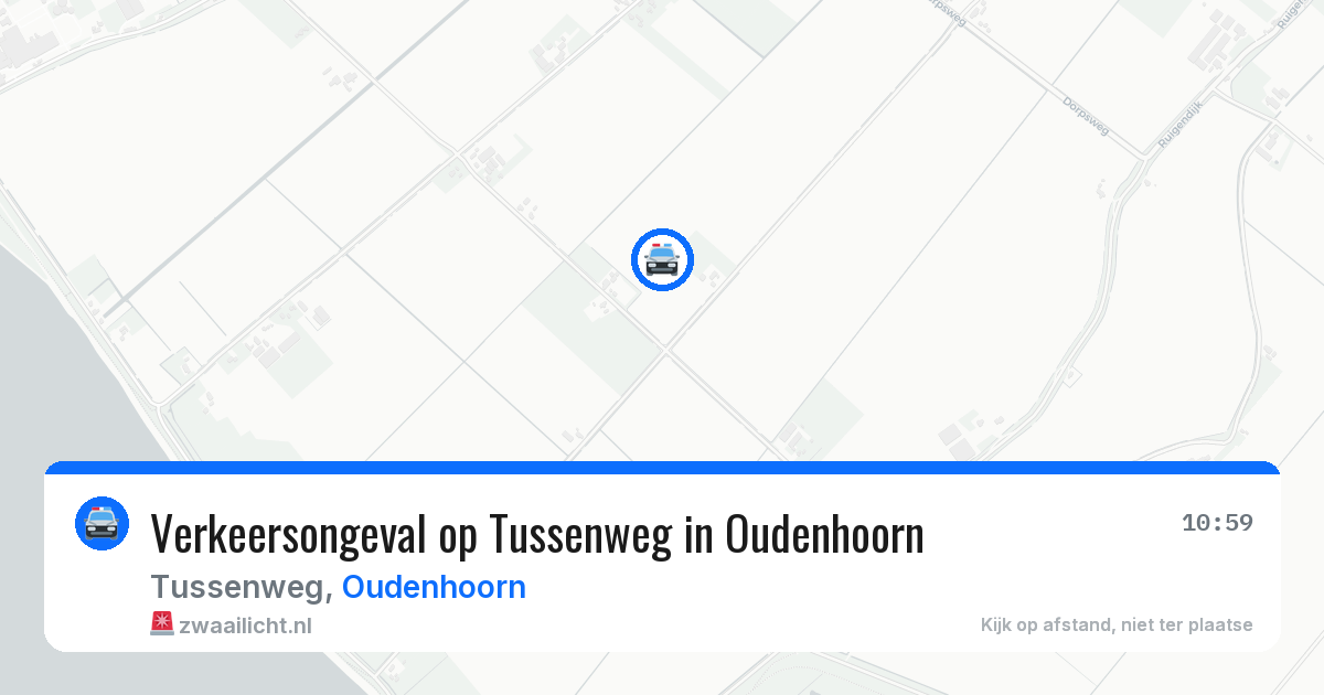 Verkeersongeval op Tussenweg in Oudenhoorn — 14 apr 2026