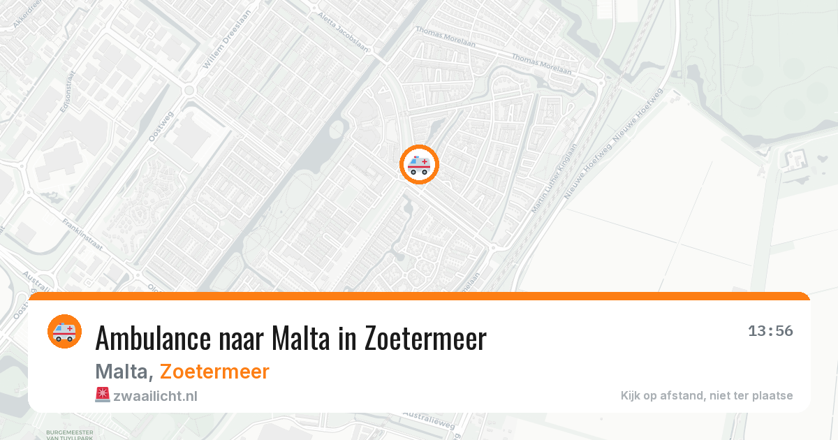 Ambulance naar Malta in Zoetermeer — 2 aug 2026