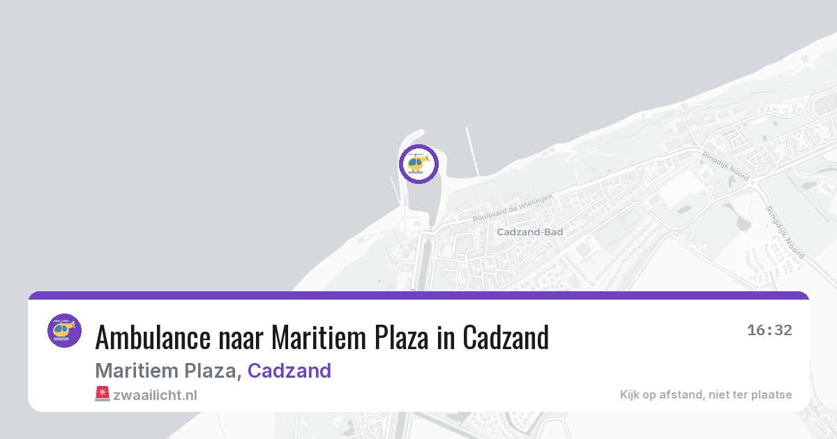 Ambulance naar Maritiem Plaza in Cadzand — 9 jul 2026
