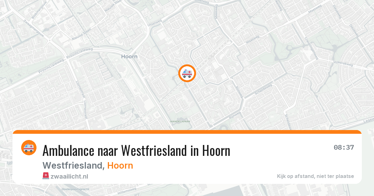 Ambulance naar Westfriesland in Hoorn — 15 jun 2026