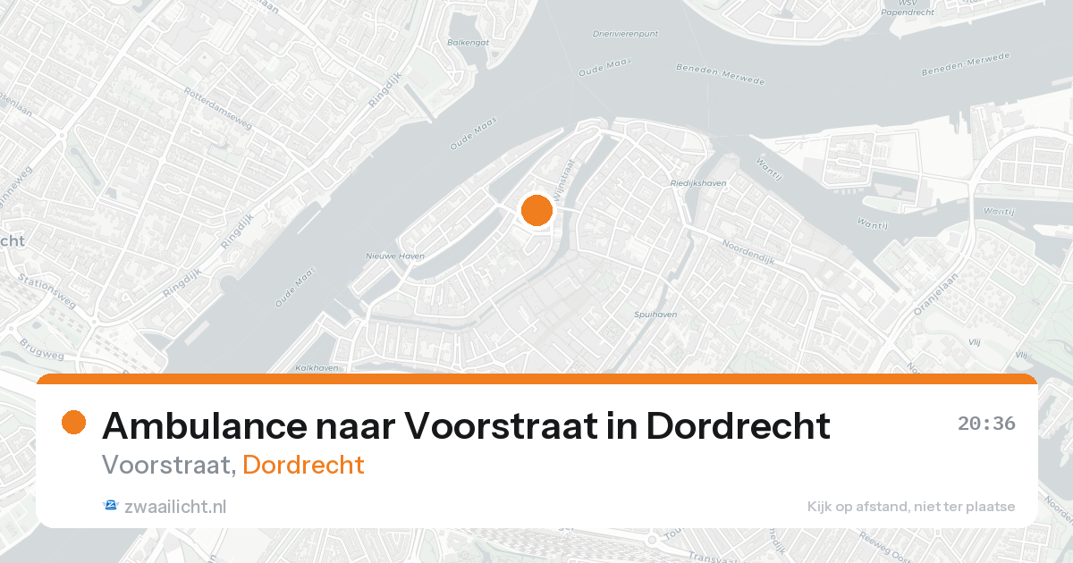 Ambulance naar Voorstraat in Dordrecht — 24 aug 2026