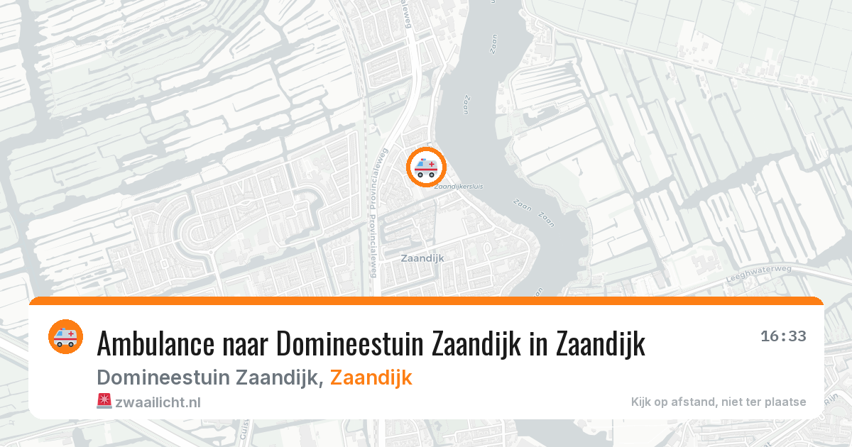 Ambulance naar Domineestuin Zaandijk in Zaandijk — 31 jul 2026