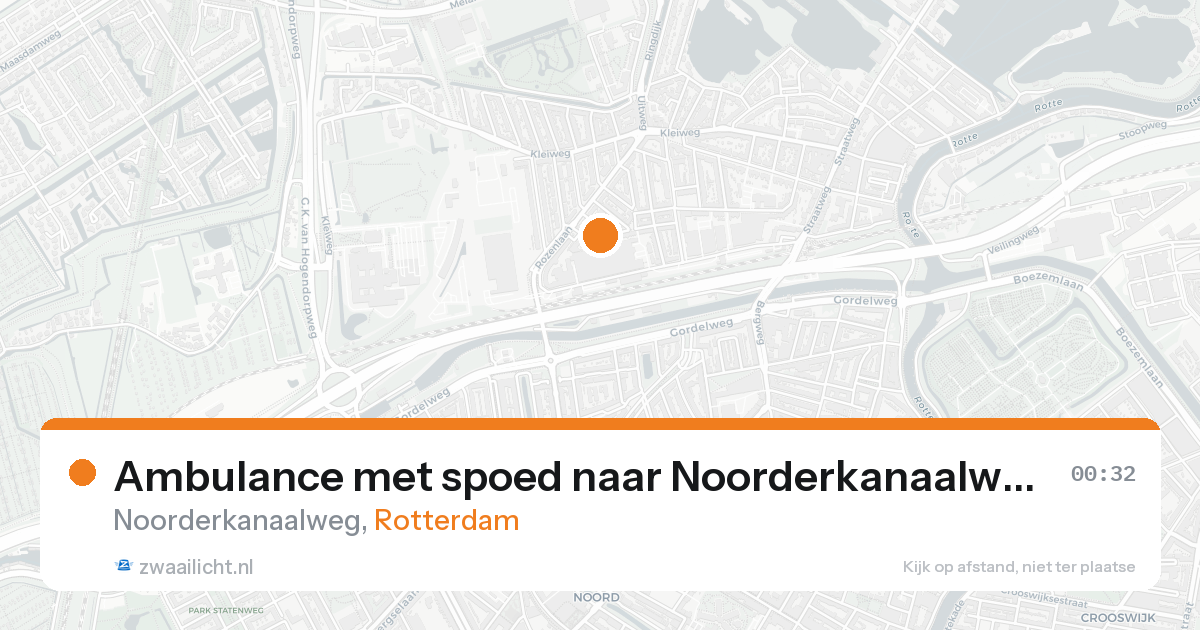 Ambulance met spoed naar Noorderkanaalweg in Rotterdam — 19 aug 2026
