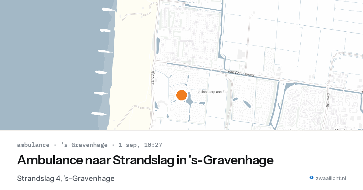 Ambulance naar Strandslag in 's-Gravenhage — 1 sep 2026