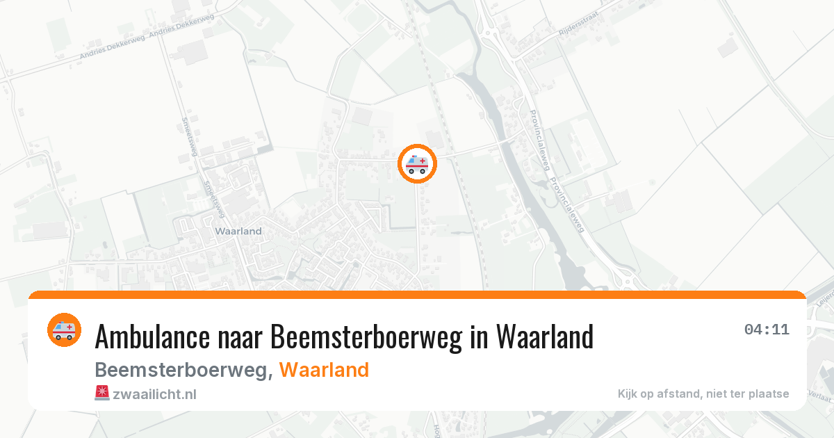 Ambulance naar Beemsterboerweg in Waarland — 29 jun 2026