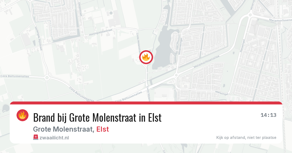 Brand bij Grote Molenstraat in Elst — 6 mei 2026