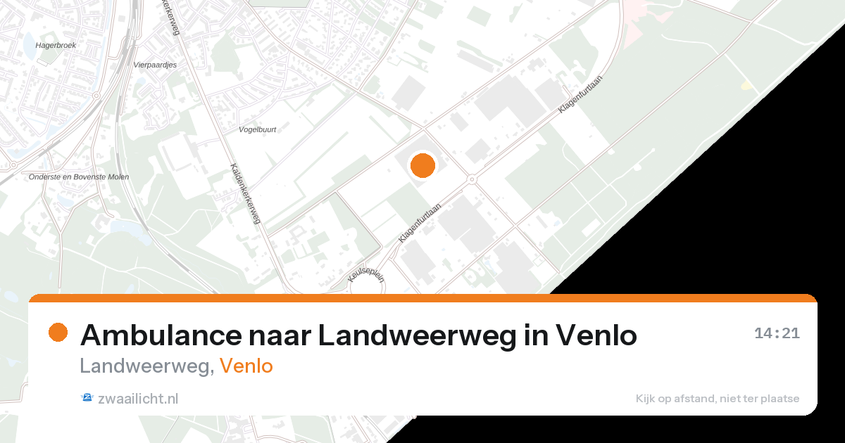 Ambulance naar Landweerweg in Venlo — 8 aug 2026