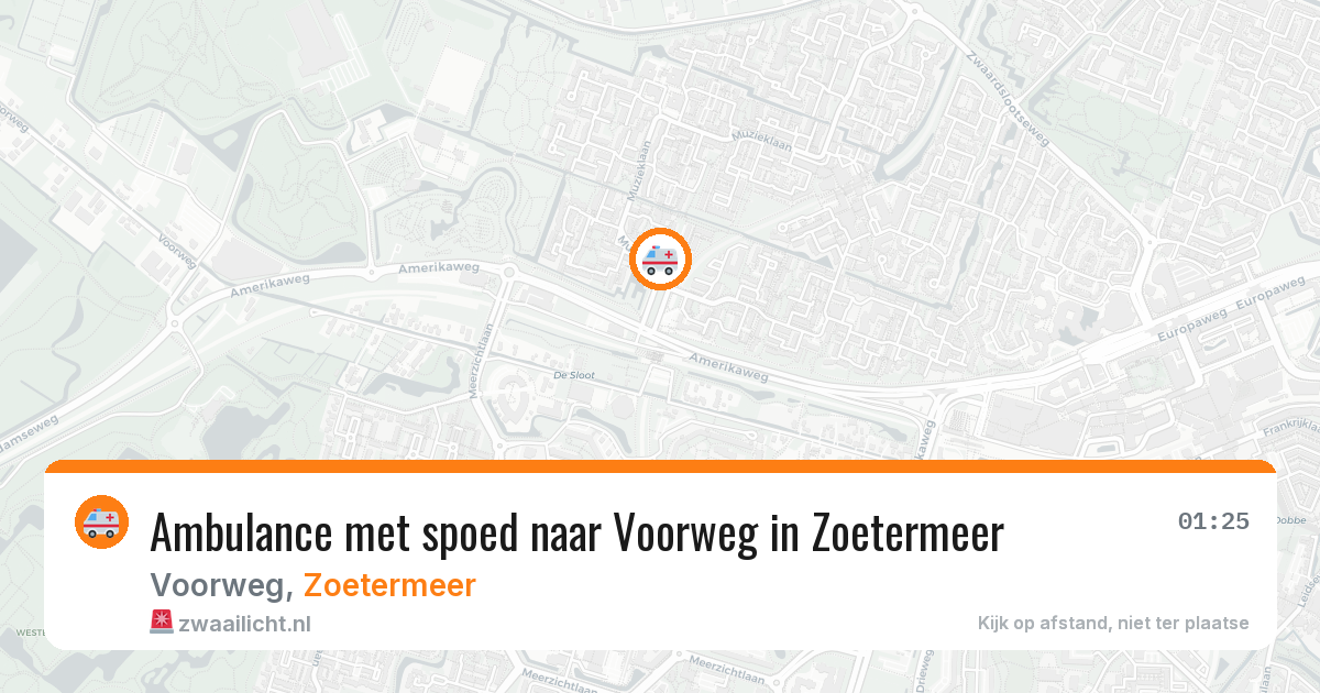 Ambulance met spoed naar Voorweg in Zoetermeer — 22 mrt 2026