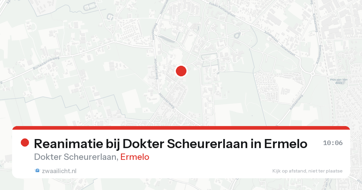 Reanimatie bij Dokter Scheurerlaan in Ermelo — 21 aug 2026