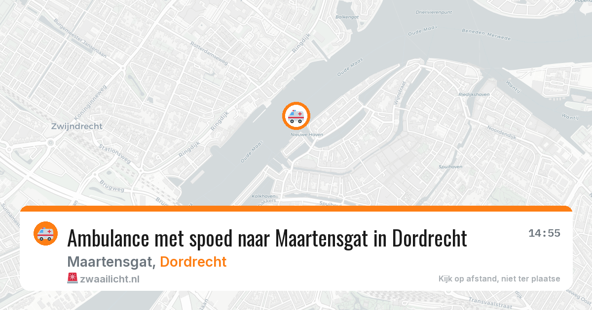 Ambulance met spoed naar Maartensgat in Dordrecht — 8 aug 2026