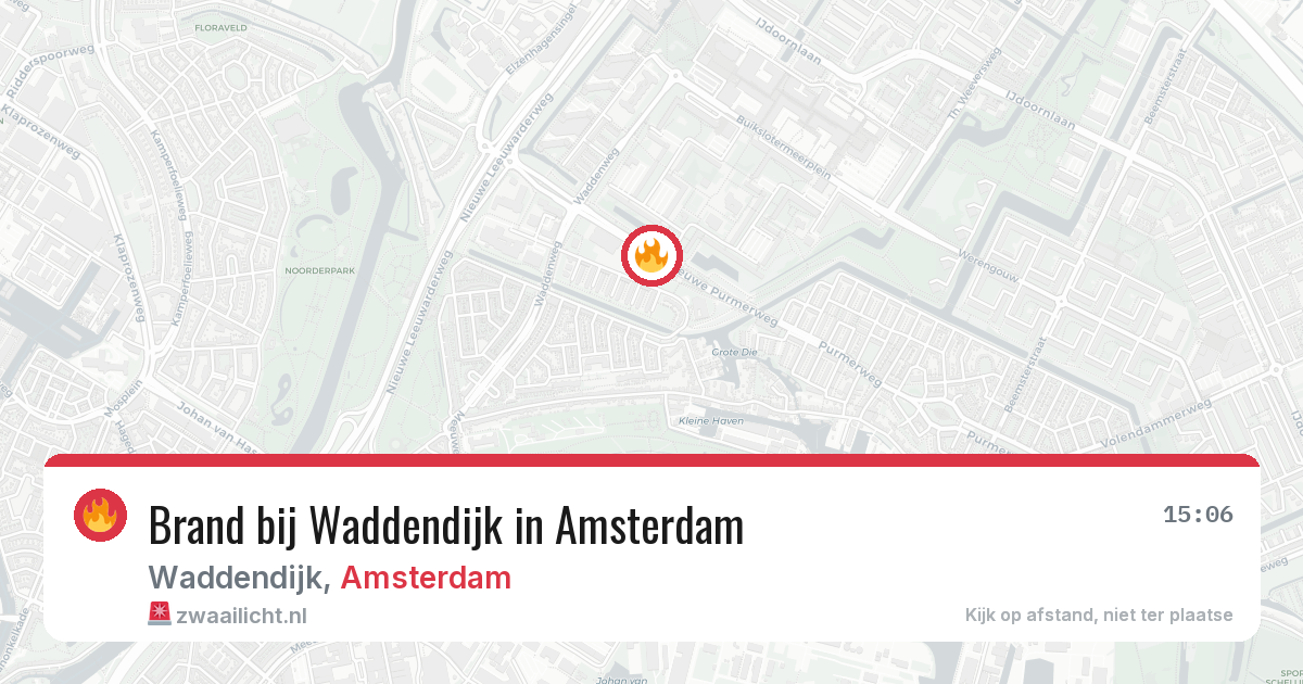 Brand bij Waddendijk in Amsterdam — 23 mei 2026