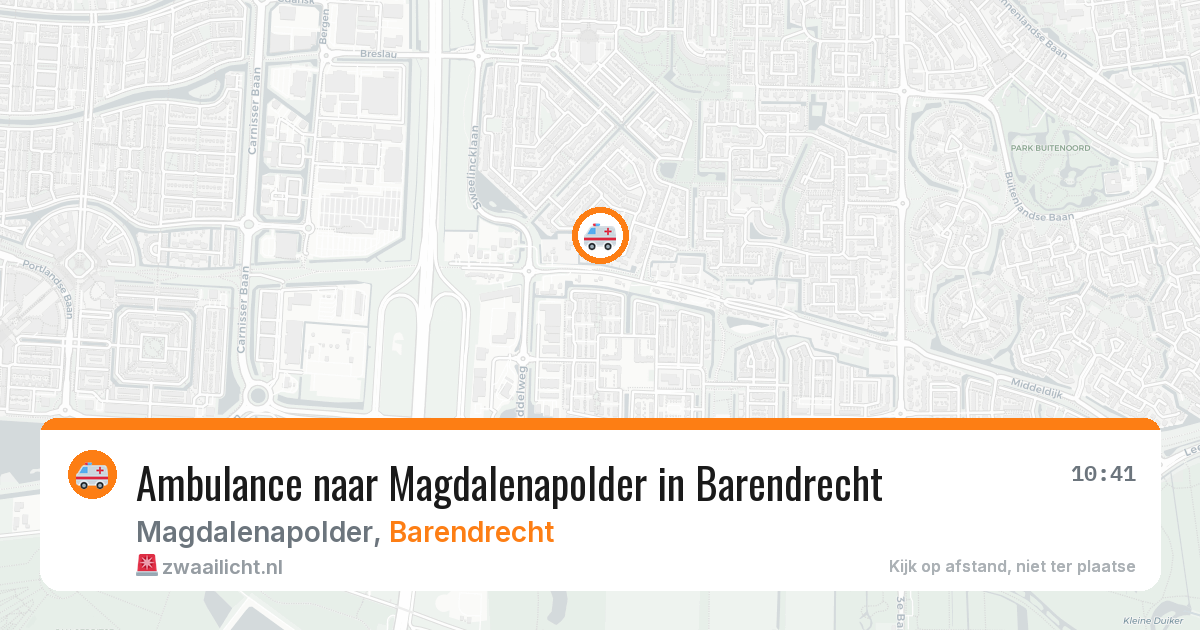 Ambulance naar Magdalenapolder in Barendrecht — 10 aug 2026