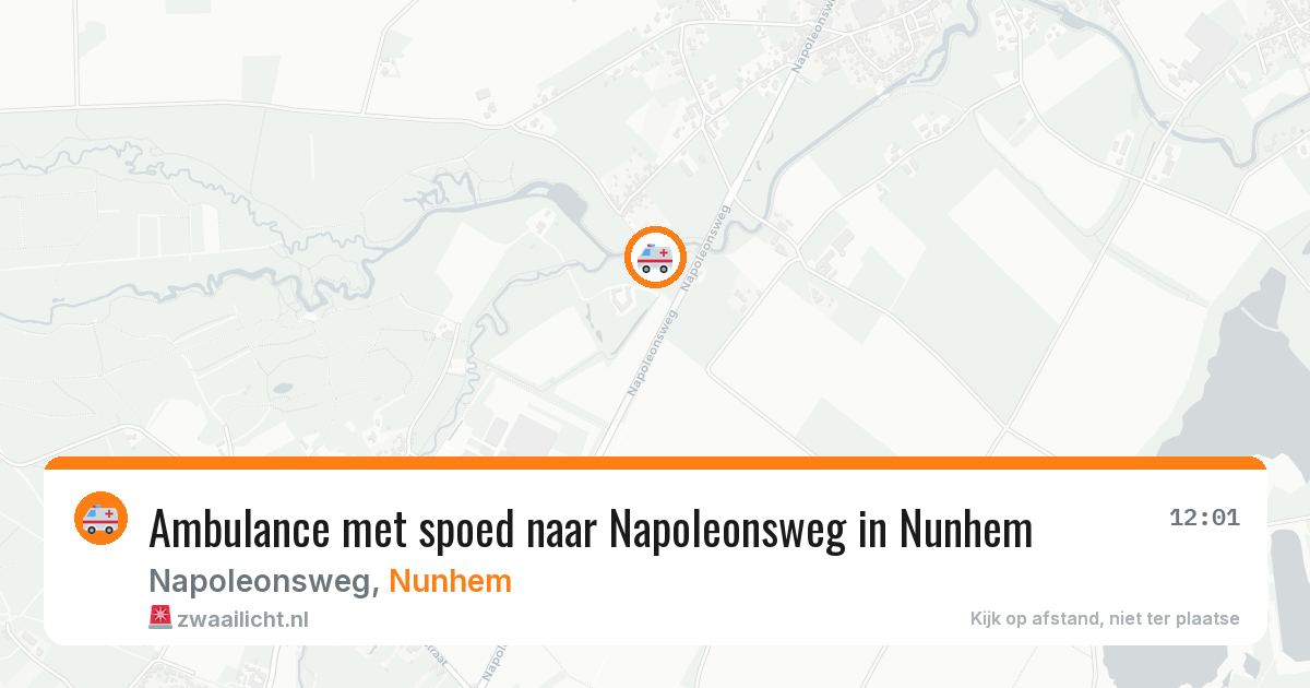 Ambulance met spoed naar Napoleonsweg in Nunhem — 26 jun 2026