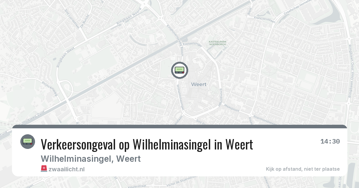 Verkeersongeval op Wilhelminasingel in Weert — 19 jun 2026