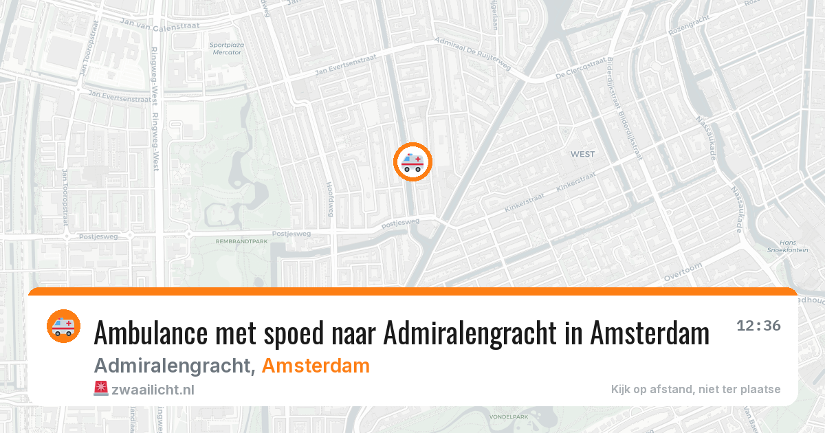 Ambulance met spoed naar Admiralengracht in Amsterdam — 2 apr 2026