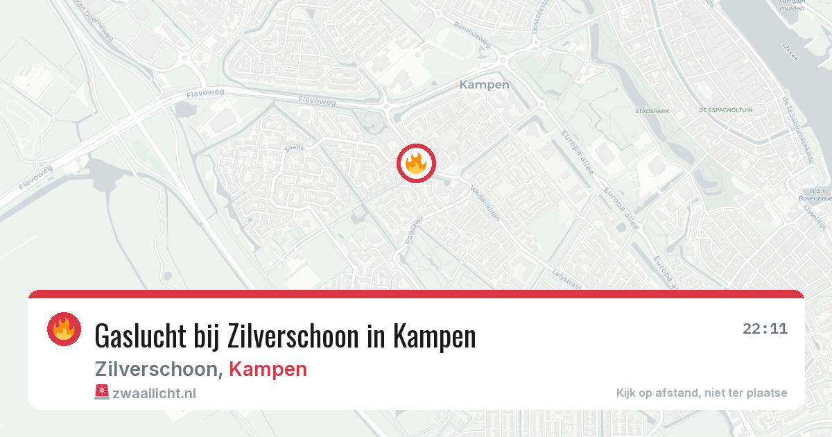 Gaslucht bij Zilverschoon in Kampen — 25 jun 2026