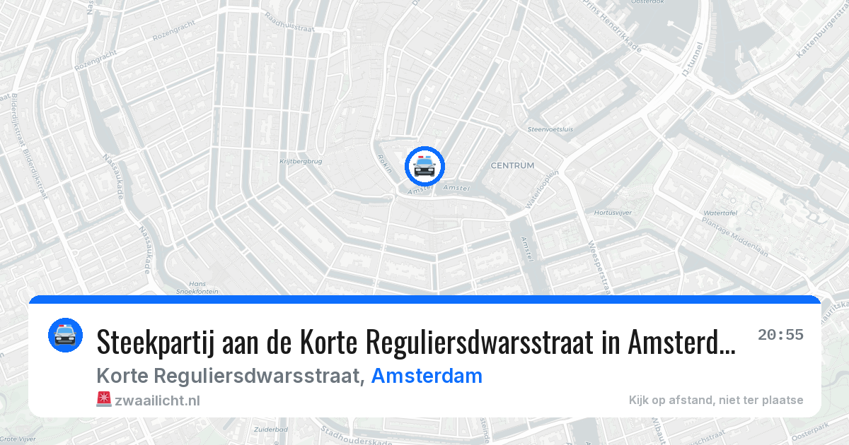 Steekpartij aan de Korte Reguliersdwarsstraat in Amsterdam — 15 mrt 2026