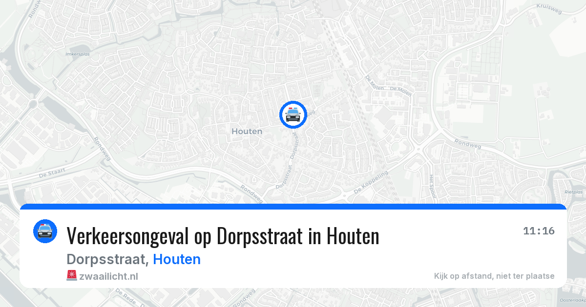 Verkeersongeval op Dorpsstraat in Houten — 14 jul 2026