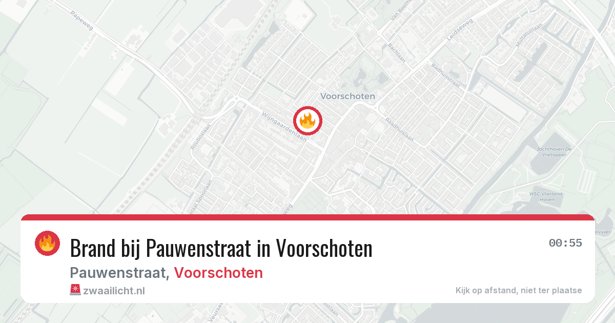 Brand bij Pauwenstraat in Voorschoten — 2 jun 2026