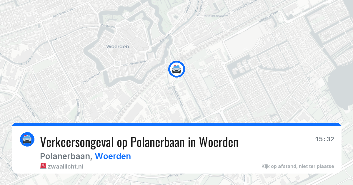 Verkeersongeval op Polanerbaan in Woerden — 23 mrt 2026