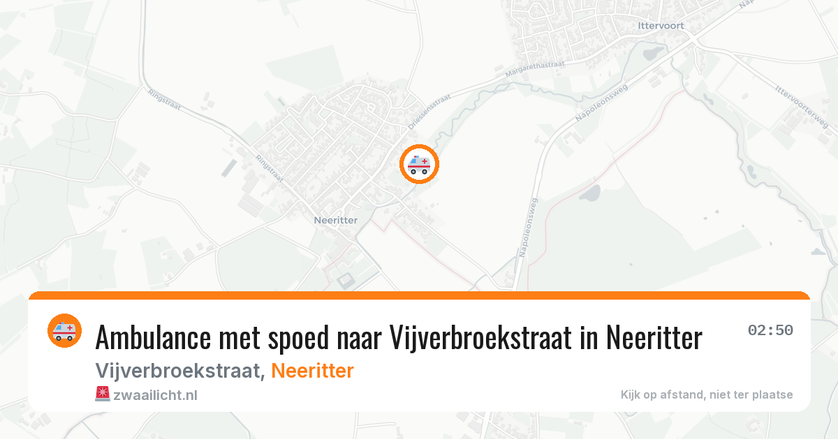 Ambulance met spoed naar Vijverbroekstraat in Neeritter — 14 jun 2026