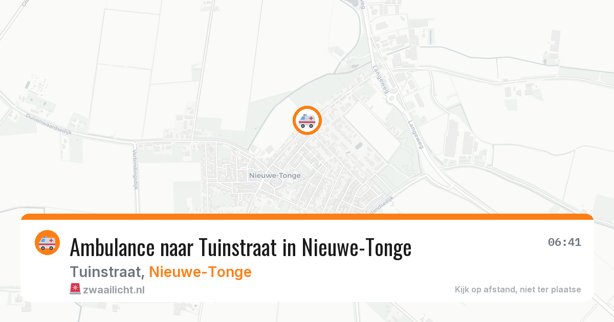 Ambulance naar Tuinstraat in Nieuwe-Tonge — 9 jul 2026