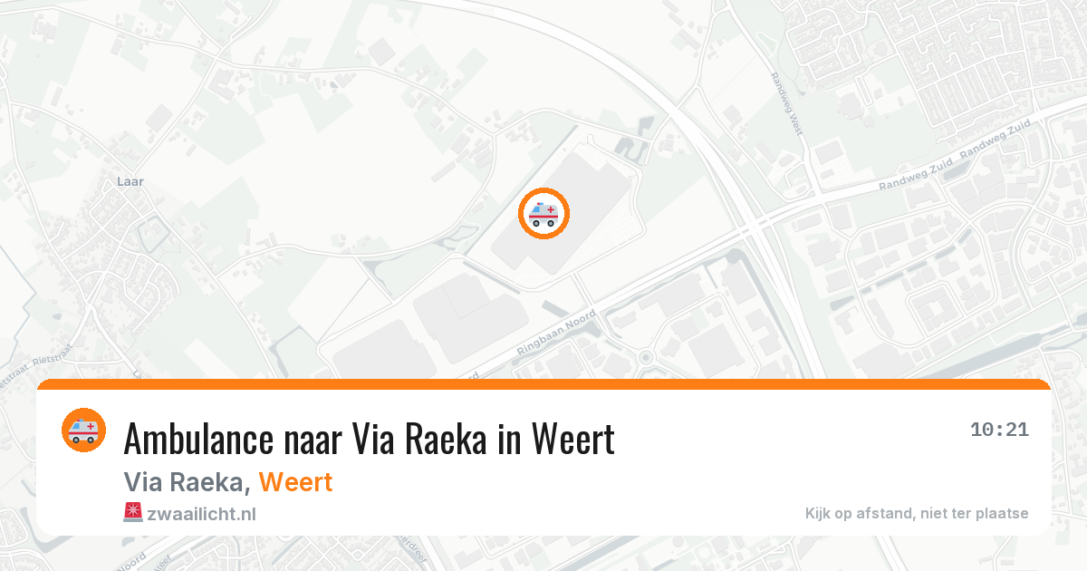 Ambulance naar Via Raeka in Weert — 28 jul 2026