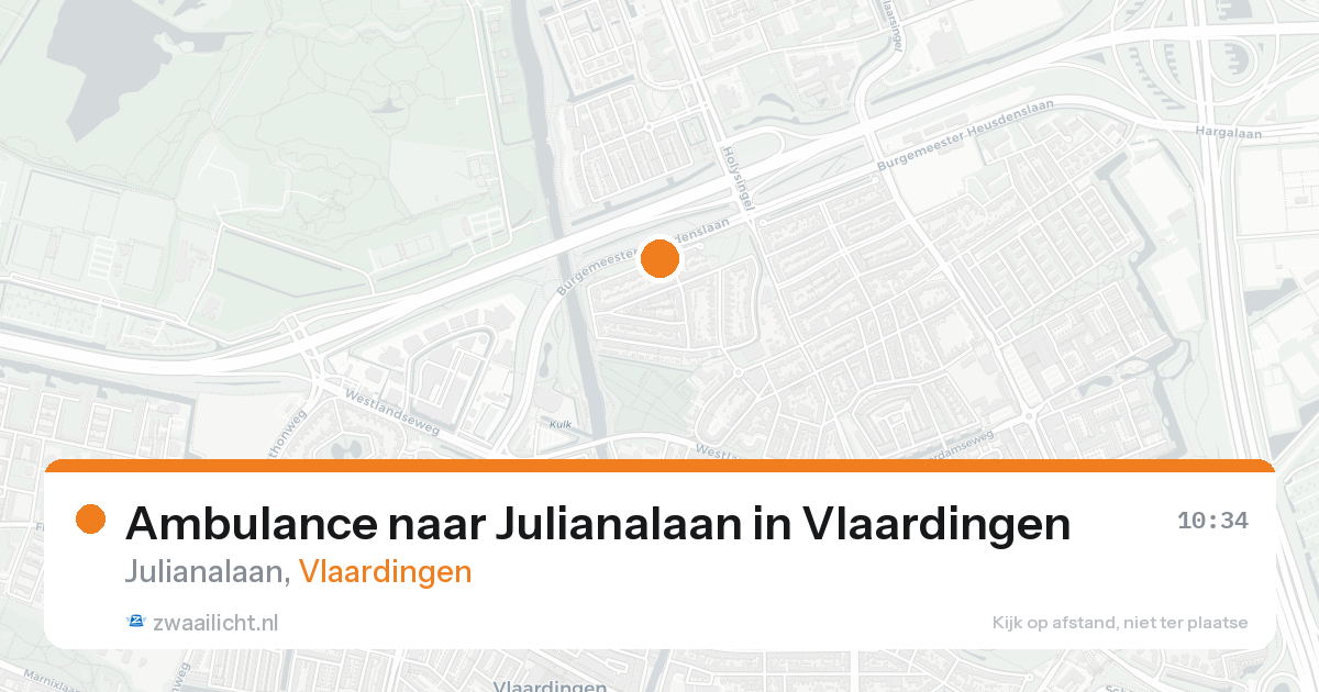 Ambulance naar Julianalaan in Vlaardingen — 17 aug 2026