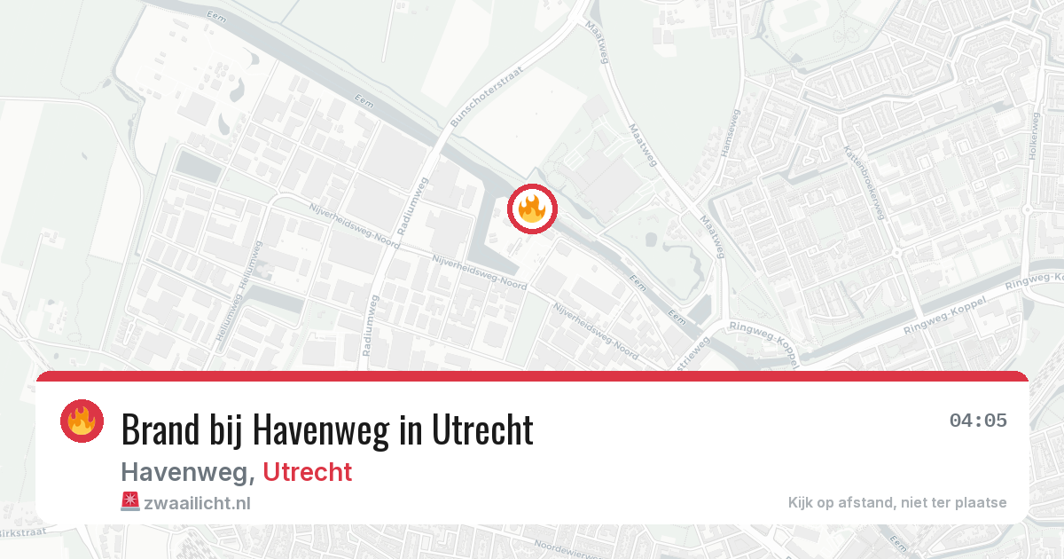 Brand bij Havenweg in Utrecht — 8 mrt 2026